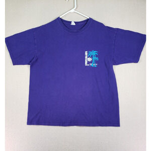 Puerto Vallarta Shirt Mens XL Short Sleeve Cotton Crew Neck Mexico Blue Logo